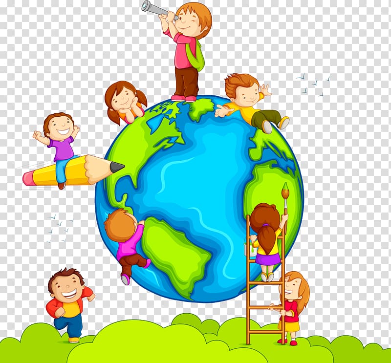 Children and earth education. Kindergarten clipart cartoon
