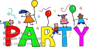 Image of a group. Kindergarten clipart party