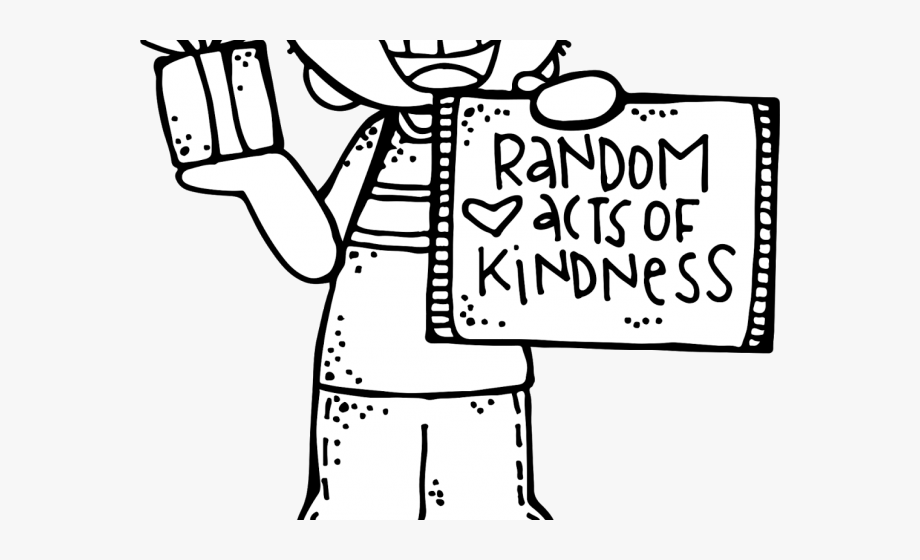 Kindness clipart black and white. Randome 