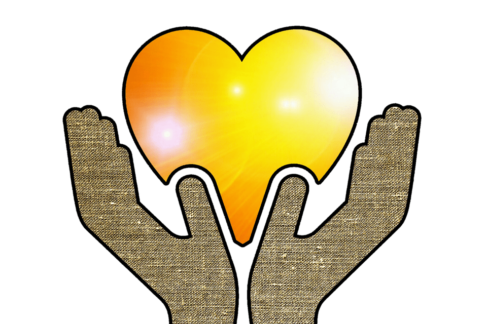 kindness clipart hand heart