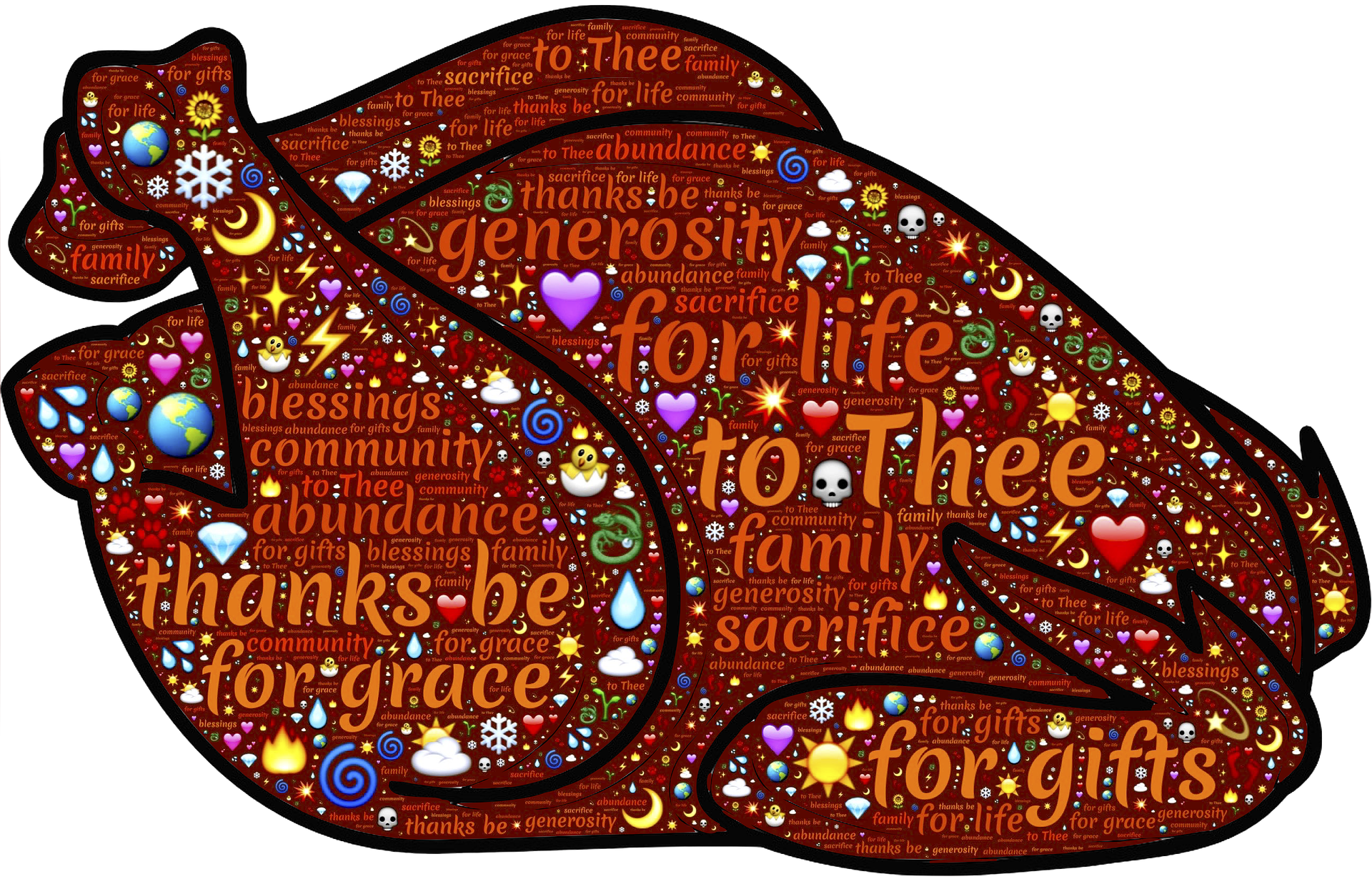 Kindness clipart thankfulness. Happy thanksgiving three of