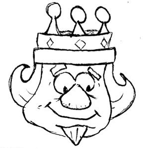 king clipart line