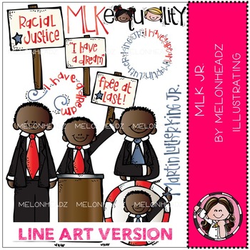 Martin luther king jr. Mlk clipart melonheadz
