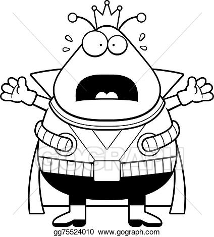 king clipart scared