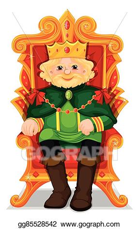 Vector art sitting in. King clipart throne sketch