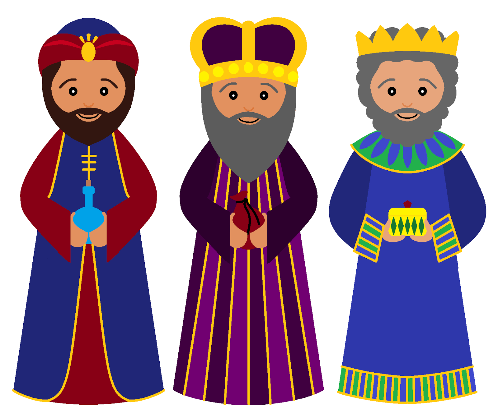 Free three men images. Nativity clipart wise man