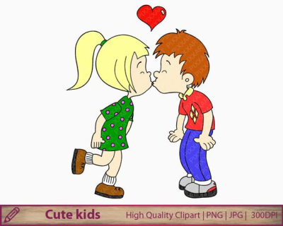 kiss clipart boy girl dating