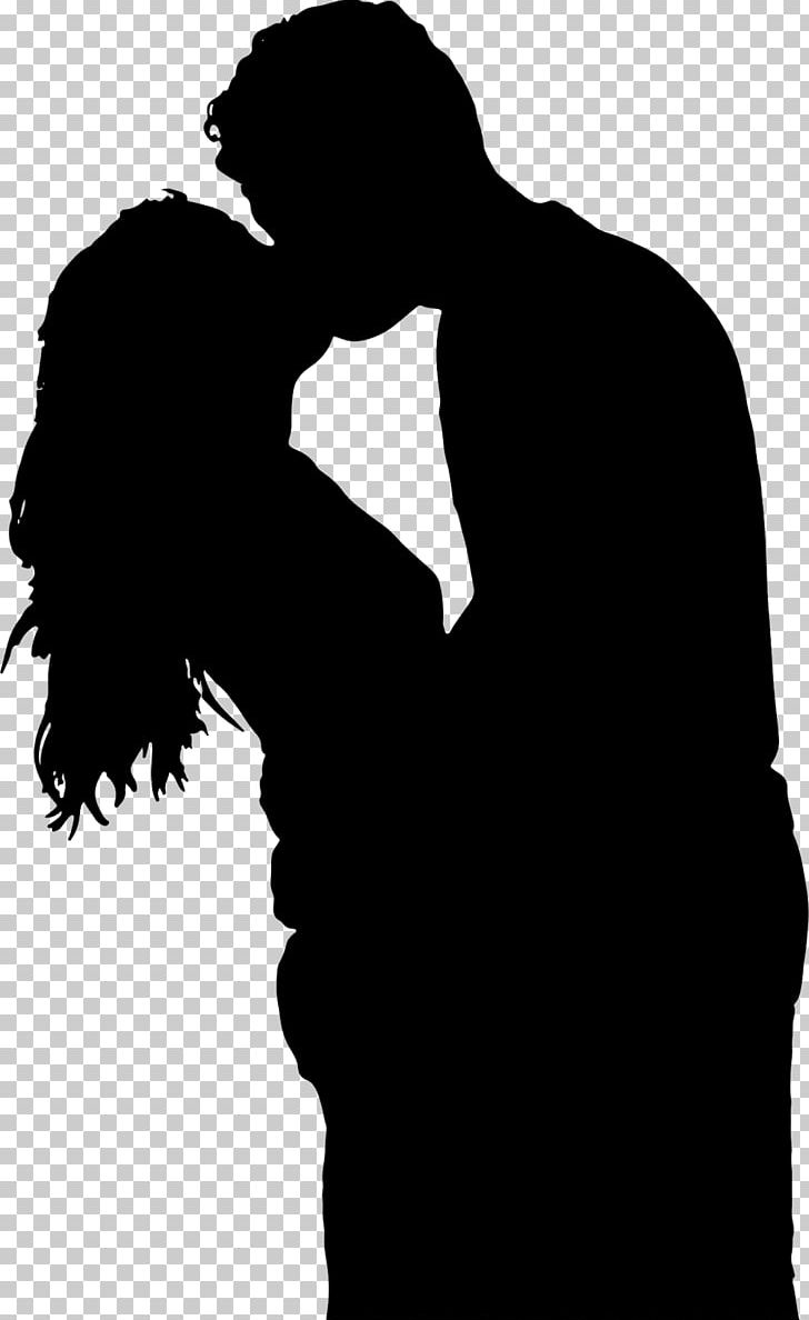 Png black and white. Kiss clipart couple silhouette