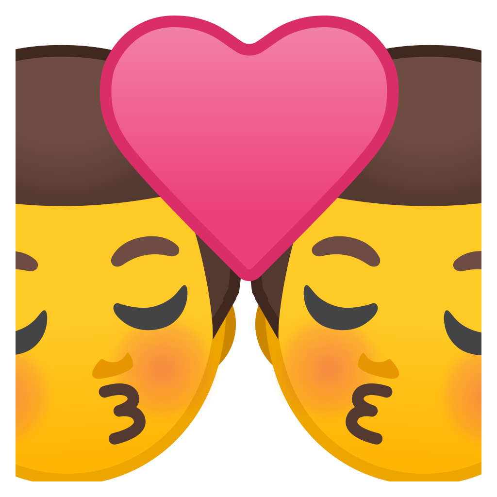 Man noto emoji people. Kiss clipart icon