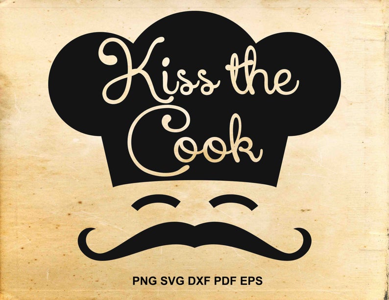 Svg dxf cut file. Kiss clipart kiss the cook