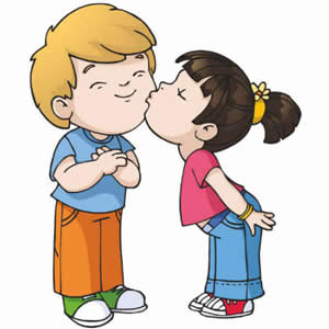 kiss clipart kissed