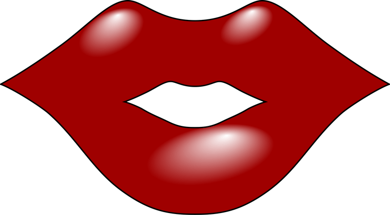 lip clipart big red