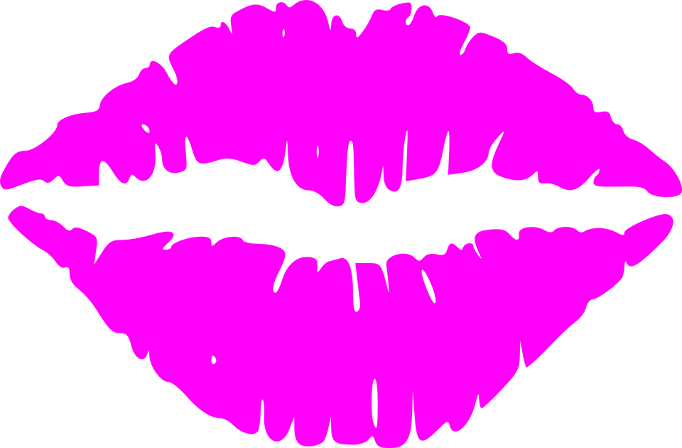 kiss clipart lip style