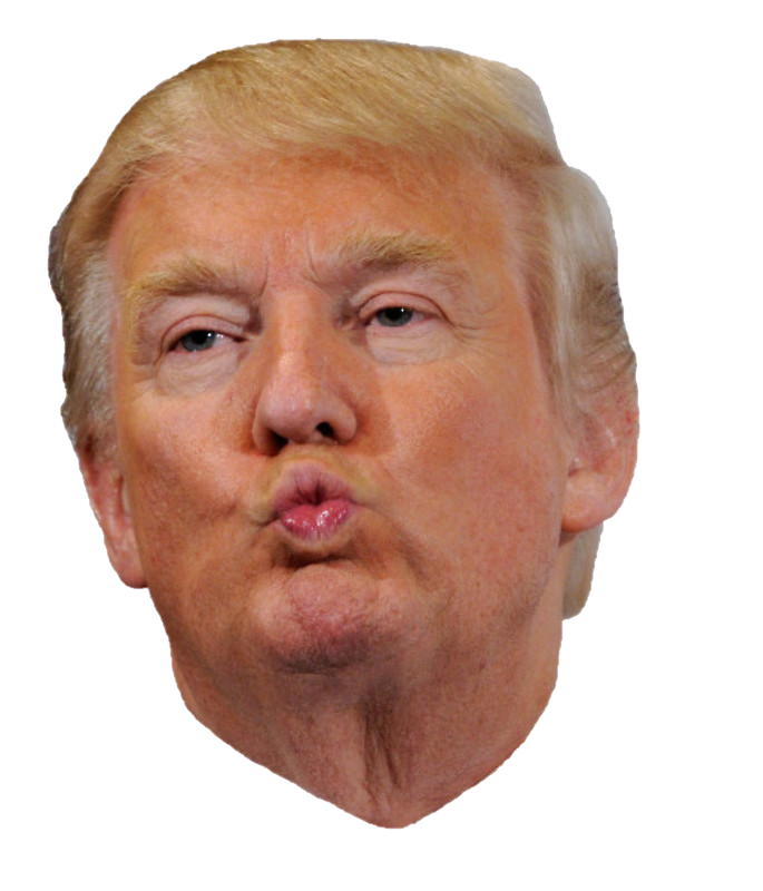 Donald trump head png. Kiss clipart man