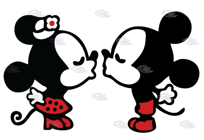 Pictures of and mouse. Kiss clipart mickey minnie