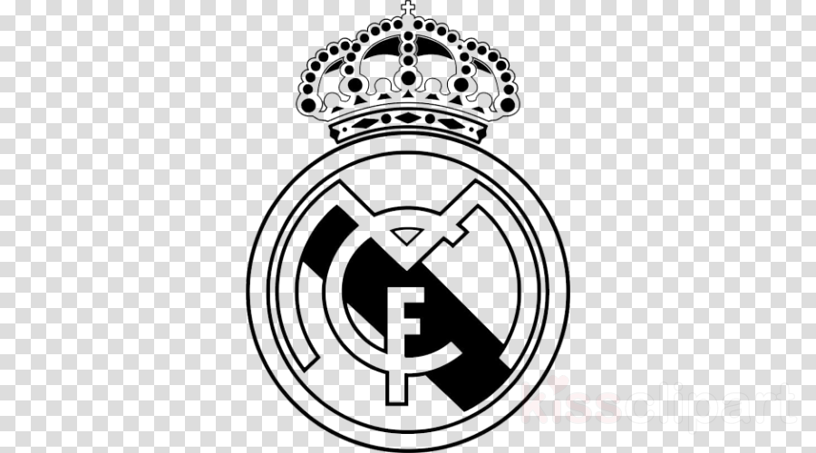 Kiss clipart real. Madrid logo football text
