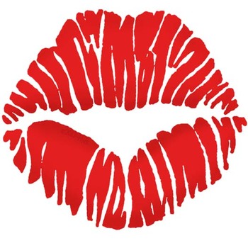 Free lips print . Kiss clipart realistic