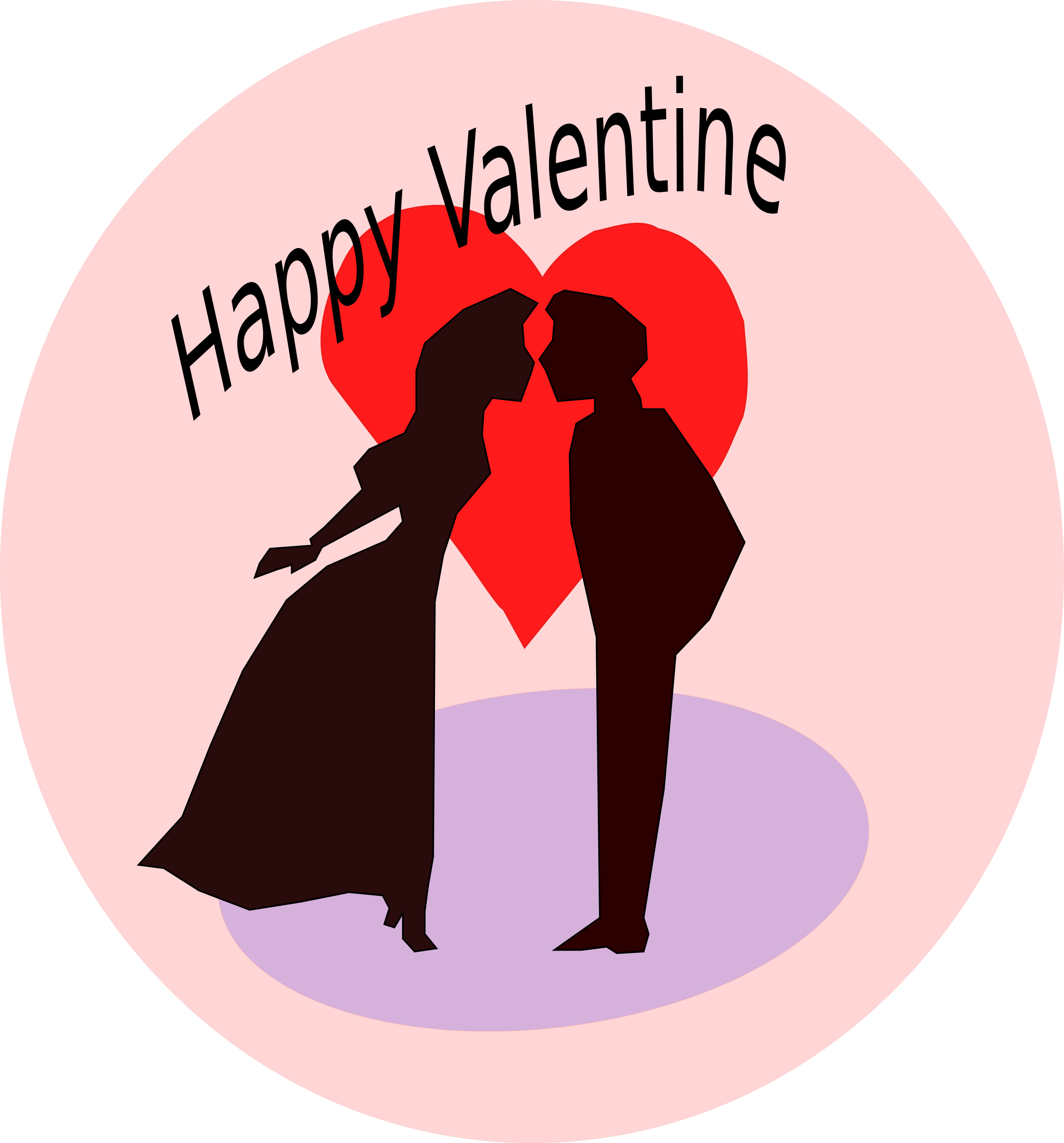 Valentine silhouette