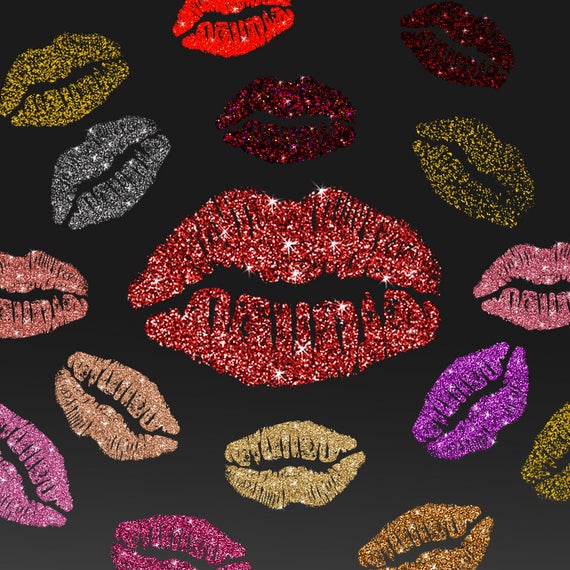 Kiss clipart sparkly lip, Kiss sparkly lip Transparent FREE for ...