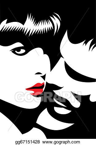 Vector illustration gg . Kiss clipart sweet