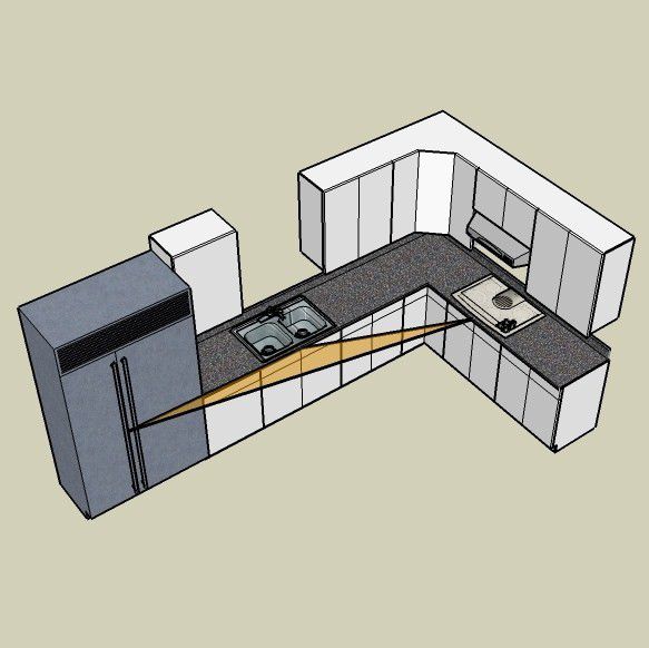 The l shaped or. Kitchen clipart kitchen layout