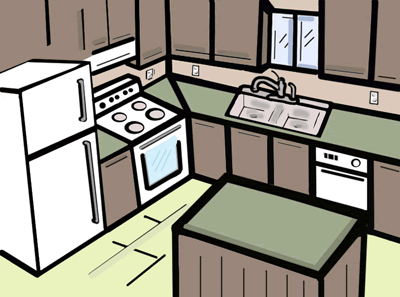 kitchen clipart simple