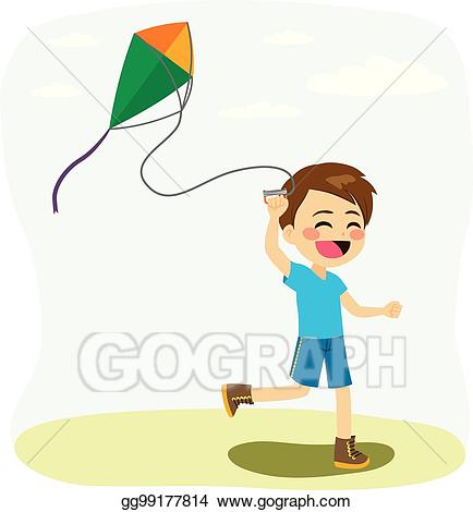 kite clipart boy holding