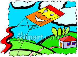 kite clipart flying high