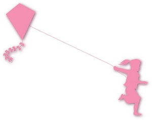 kite clipart pink