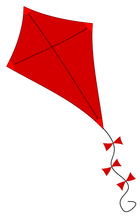 kite clipart red kite