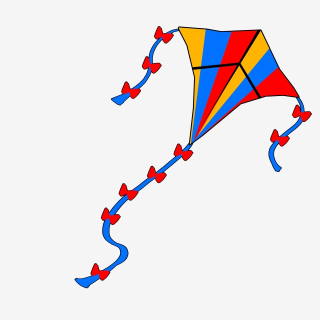 kite clipart ribbon