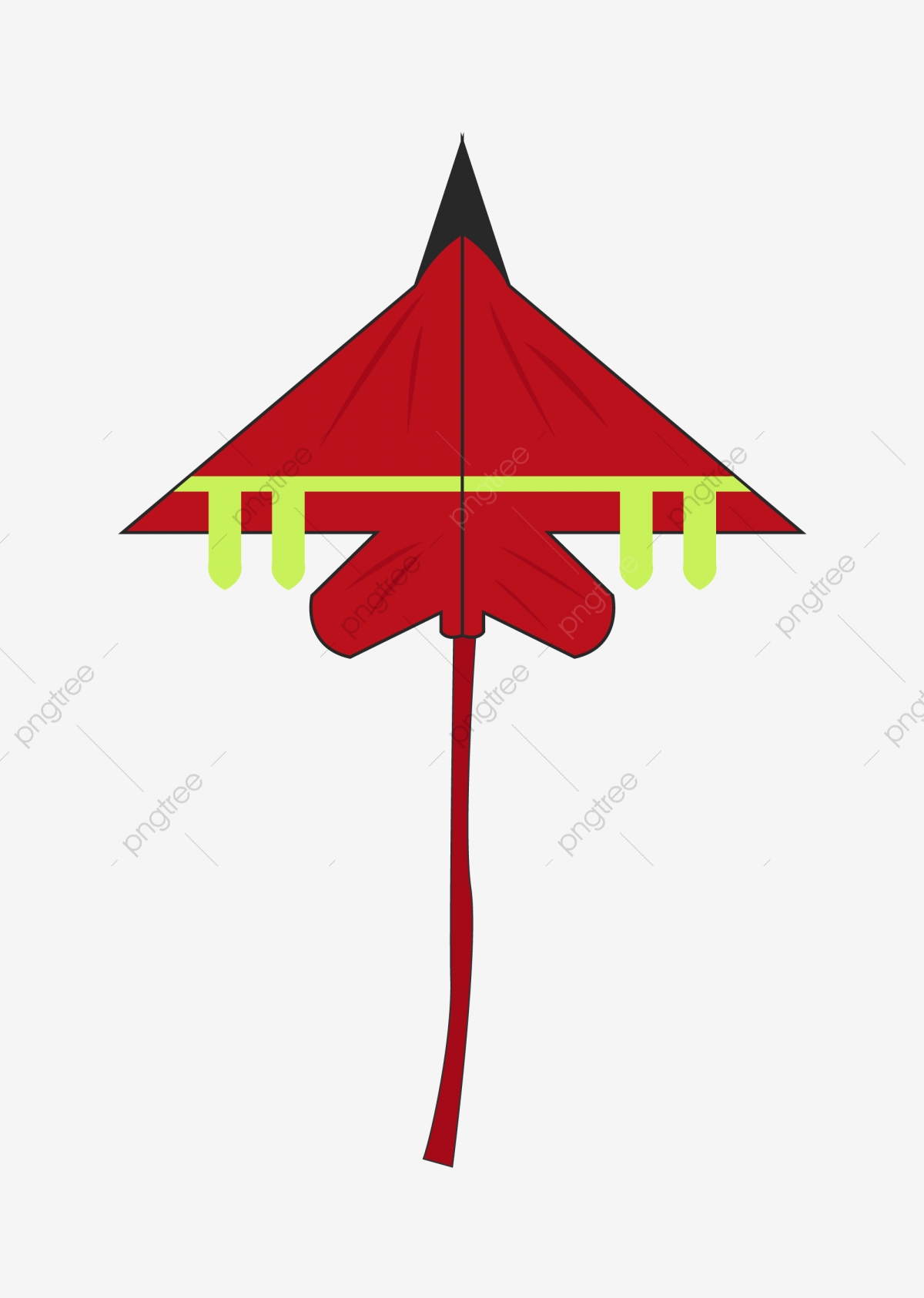 Red cute beautiful hand. Kite clipart toy