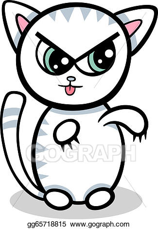 kitten clipart angry