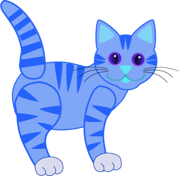 kitten clipart blue cat