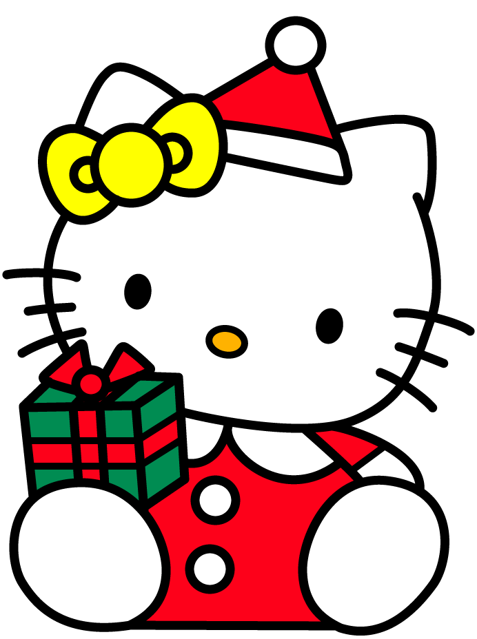 kitty clipart merry christmas
