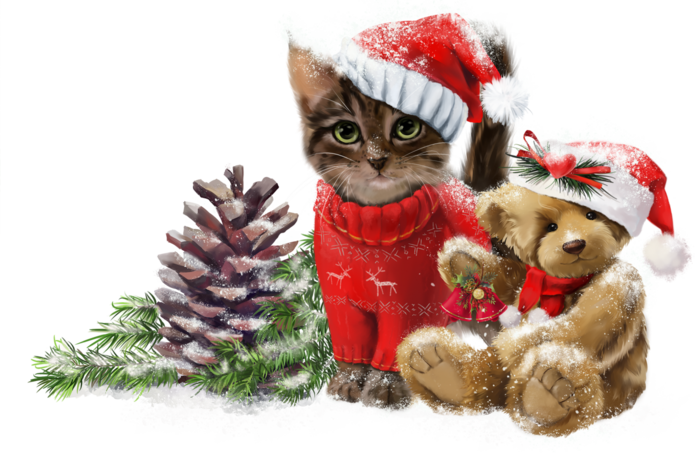  skierdogbleupng x kb. Kitten clipart christmas