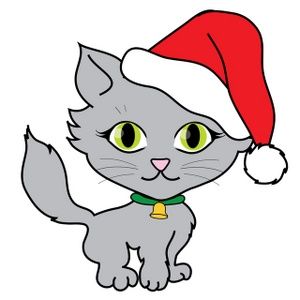 Kitten clipart christmas. Kittens 