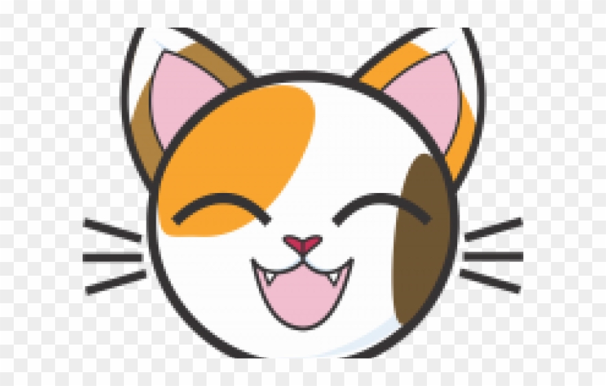Kittens calico cute cat. Kitten clipart face