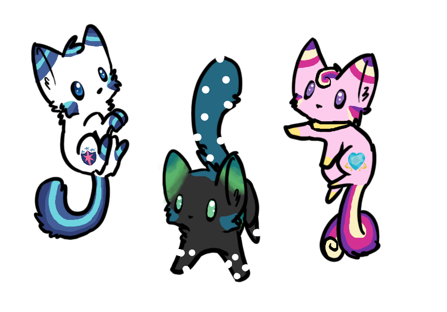 Kitten clipart four. Kittens is magic by