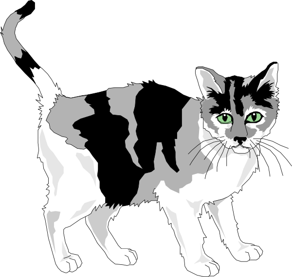 Kitten clipart gray cat. Black and clip art