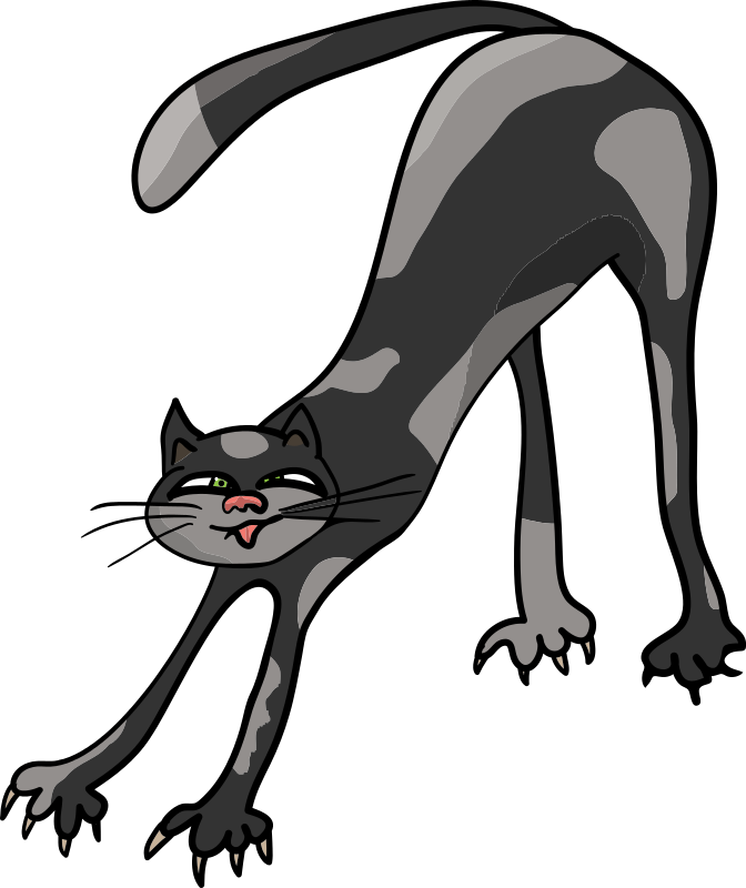 Free black and page. Kitten clipart gray cat