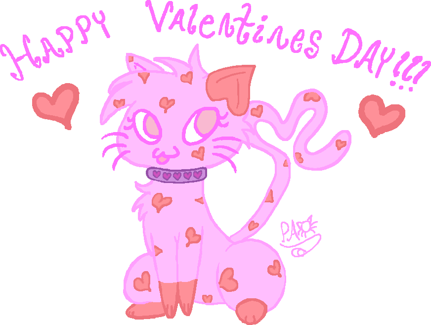 Happy valentines day by. Kitten clipart heart