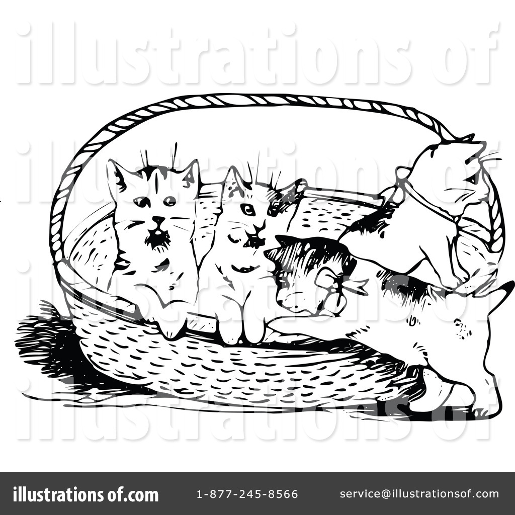 By prawny vintage . Kittens clipart illustration