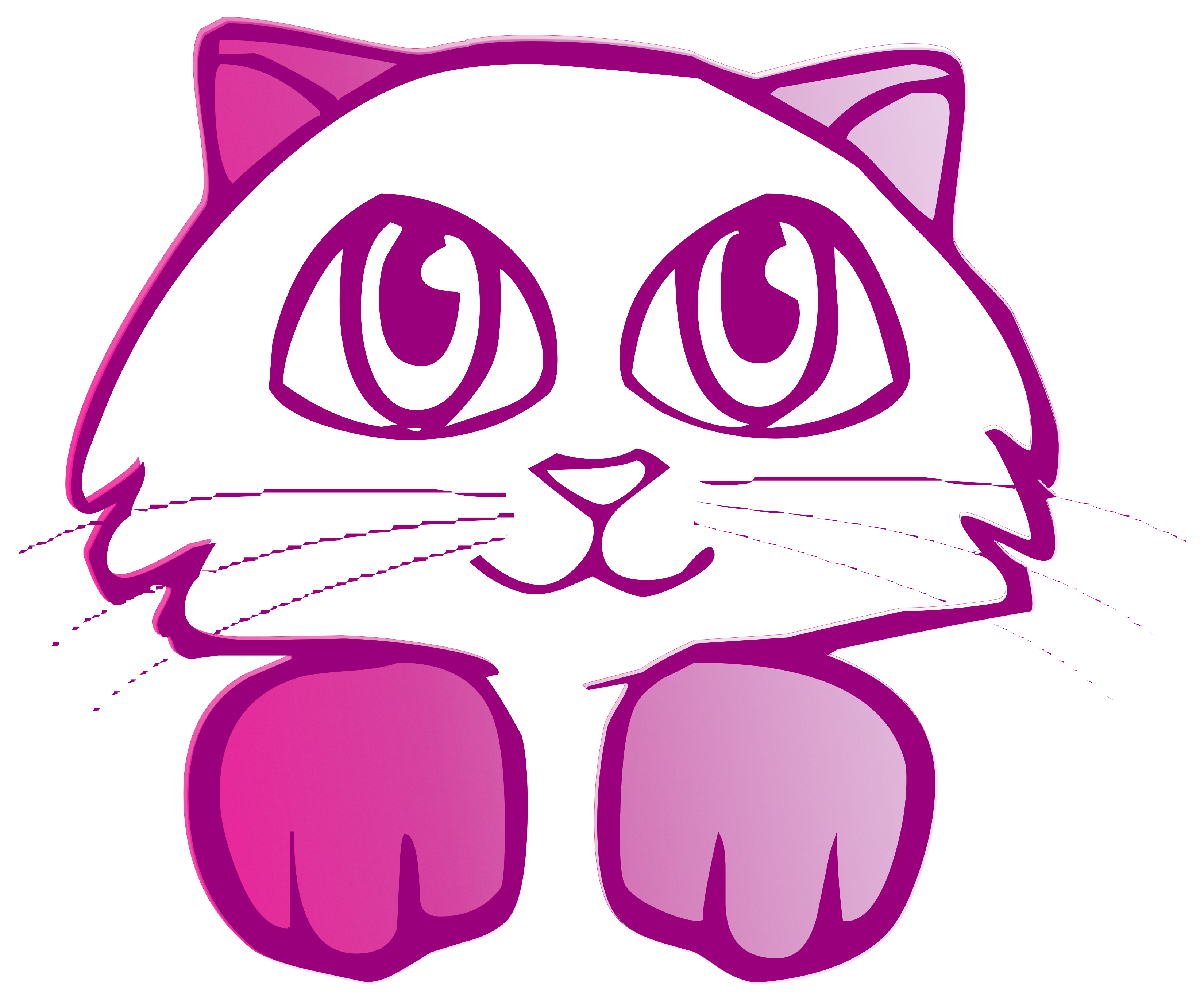 Clip art cute transprent. Kitten clipart pink cat