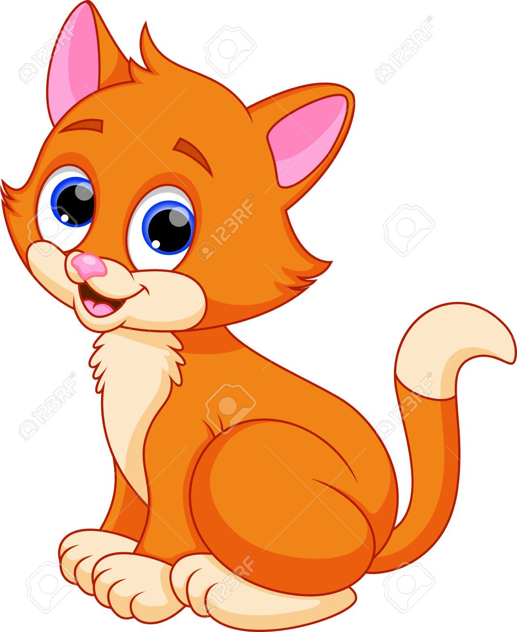 Kittens clipart purr. Purring cat images stock