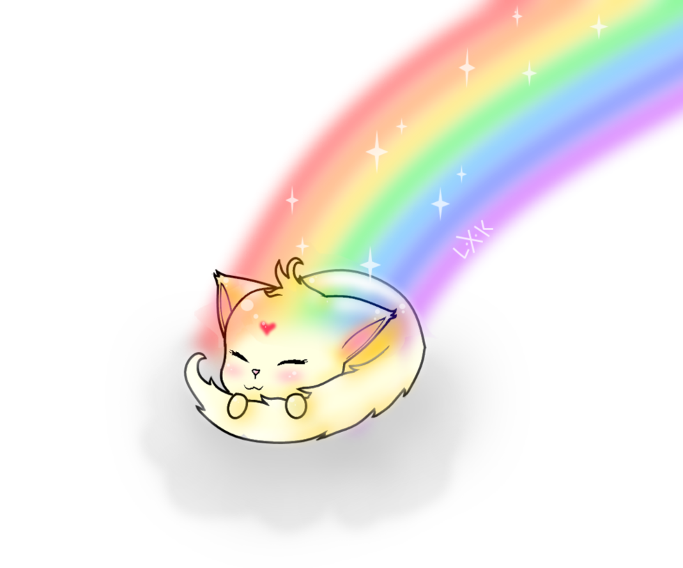 kittens clipart rainbow