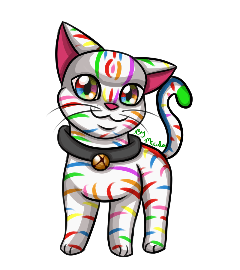 kitten clipart rainbow