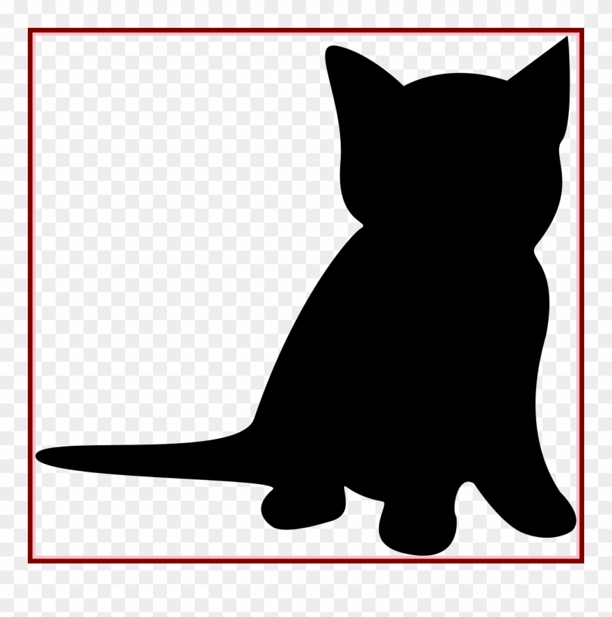 kitten clipart silhouette