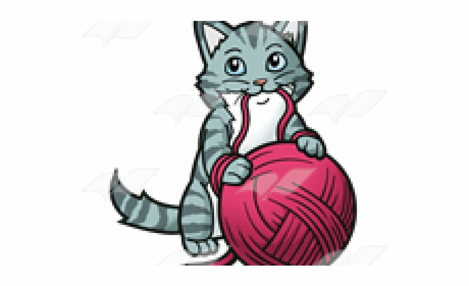 kitten clipart yarn ball