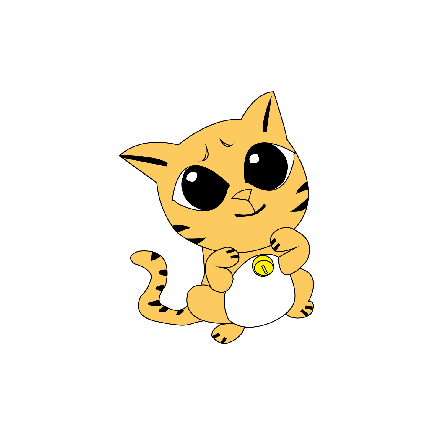 kittens clipart yellow cat